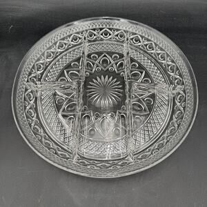 Vintage Relish Dish 5-Part Cape Cod by Imperial Glass Ohio Glassware 10.25"